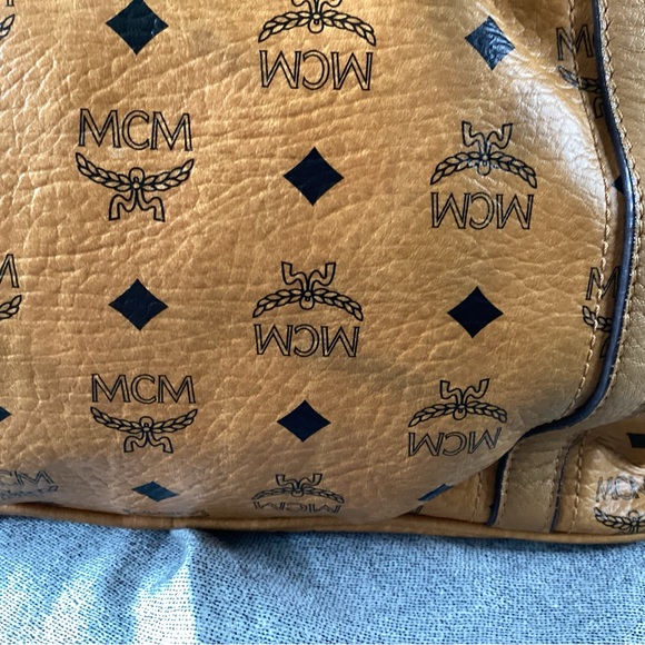 MCM Visetos Shoulder Bag in Cognac EUC - Picture 5 of 14